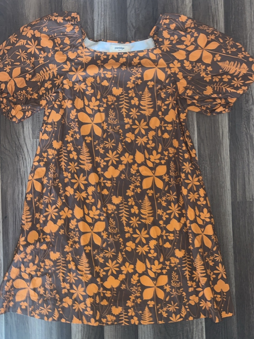 Anthropologie porridge women’s small brown and orange dress. - Picture 3 of 6